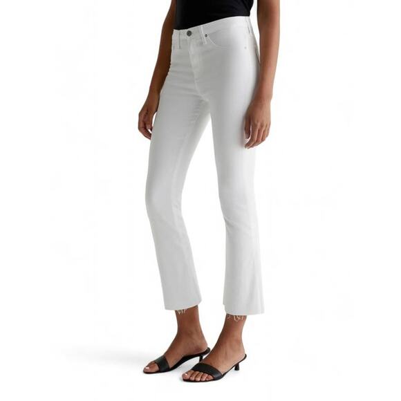 AG Jeans Jodi Crop High Rise Slim Flare Jeans SSW1662-RH White 29 US 8 NEW NWT - Picture 3 of 5